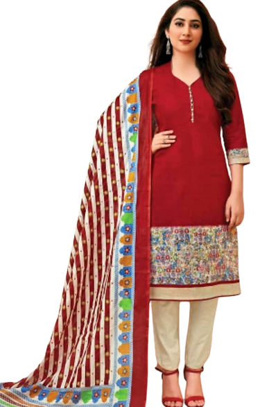 Printed Cotton Suit